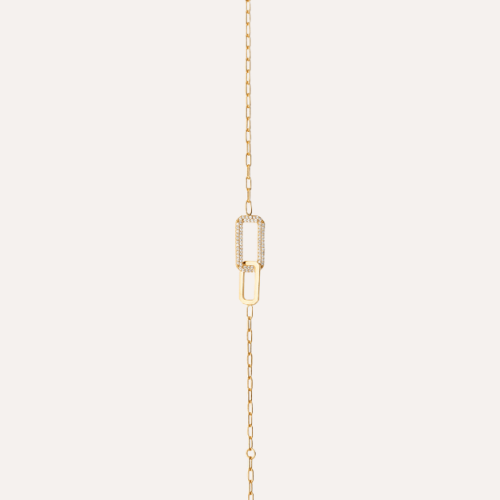 Bracelet plaqué or 2 rectangles