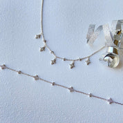 Collier argent étoiles et bracelet assorti