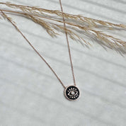 Collier mauvais oeil plaqué or