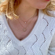 collier plaqué or zircon