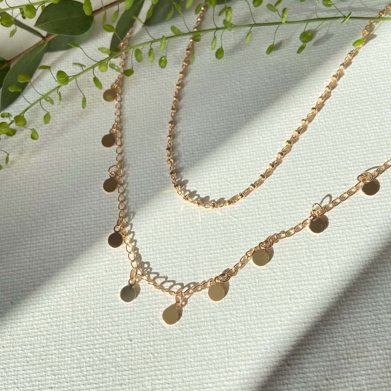 collier plaqué or maille fine