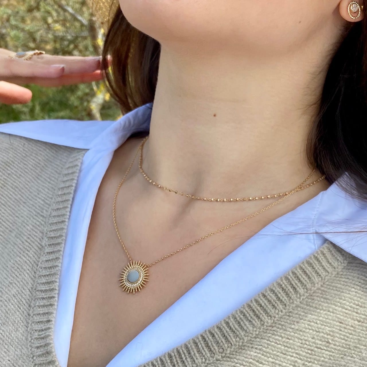 collier plaqué or fin fantaisie