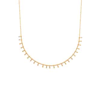 collier pampilles plaqué or 18 carats