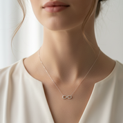 Collier infini argent rhodié