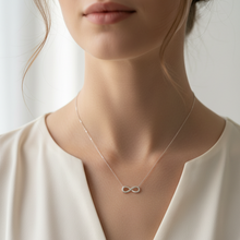 Collier infini argent rhodié