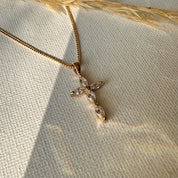 Collier croix zirconium