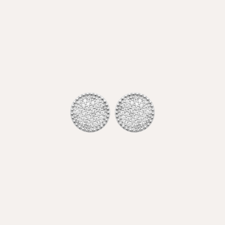 Boucles d'oreilles argent serties d'oxydes de zirconium