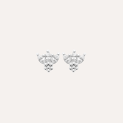 Boucles d'oreilles puces zirconium argent
