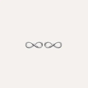 Boucles d'oreilles puces en forme d'infini en argent 925 - les bijoux chics