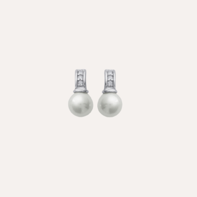 Boucles d'oreilles perles argent Margaret