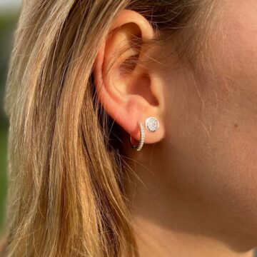 boucles d'oreilles argent 925 zirconium