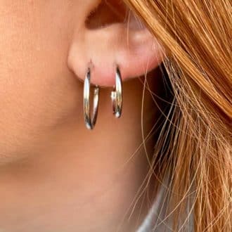 Boucles d'oreilles créoles argent