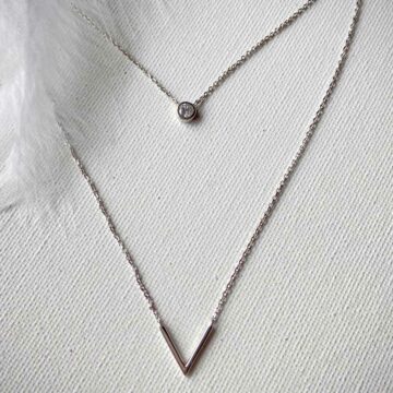 Collier double en argent 925