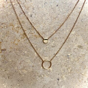 Collier double chaine plaqué or