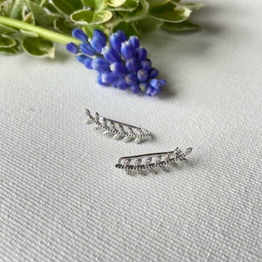 Boucles d'oreille Laurier argent