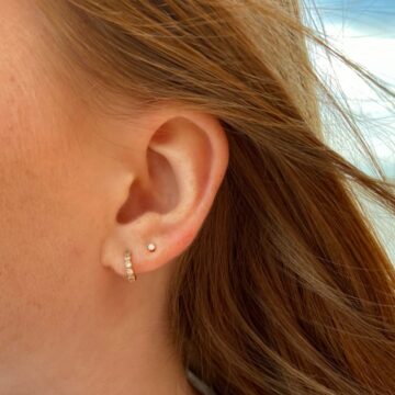 Boucles d'oreilles plaqué or zircons