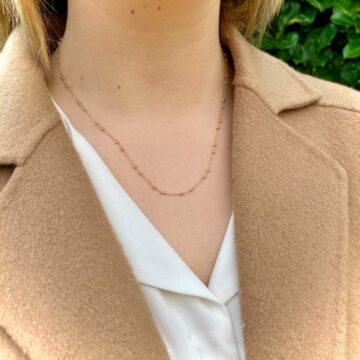 Collier plaqué or chaine boules