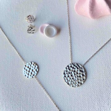 Bijoux argent martelé rhodié