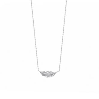 Collier plume argent