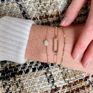 Bracelet plaqué or maille ovale