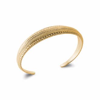Bracelet jonc plaqué or esprit ethnique