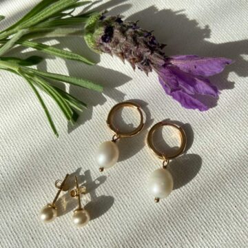 Boucles d'oreilles avec perle