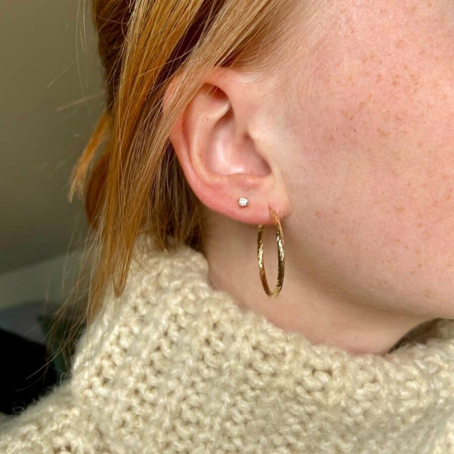 Boucles d'oreilles créoles plaqué or