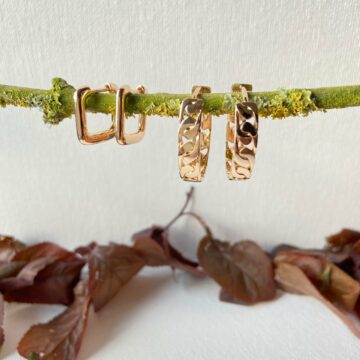 Boucles d'oreilles créoles plaqué or