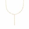 Collier plaqué or scintillant forme Y