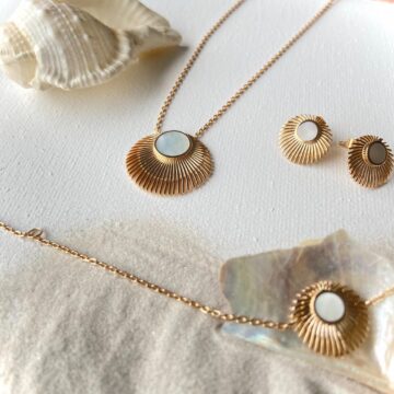 Bijoux femme plaqué or et nacre