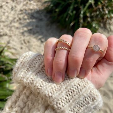 Bagues fines plaqué or ajourées