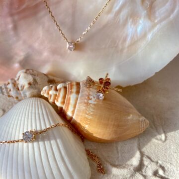 Bijoux plaqué or avec brillants en zircon