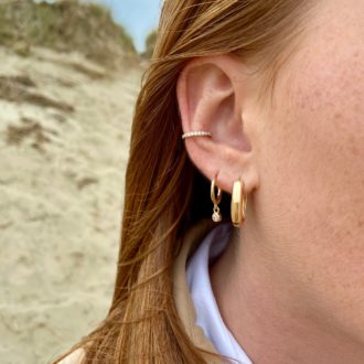 Boucles d'oreilles plaqué or Valène