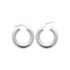 Boucles d'oreilles larges créoles argent