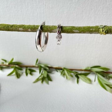 Boucles d'oreilles larges créoles argent