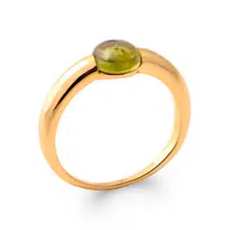 Bague forme jonc péridot