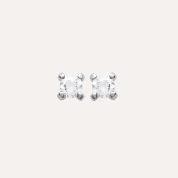 Boucles puces brillants 2 mm argent