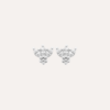 Boucles d'oreilles puces zirconium argent
