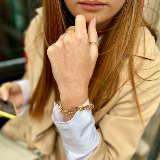 bracelet femme plaque or