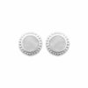 Boucles d'oreilles puces argent pastille de nacre
