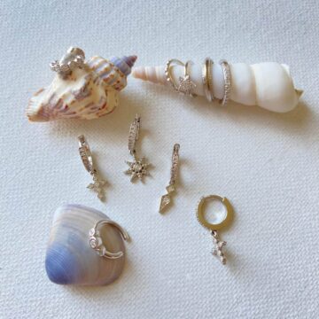 composition de bagues d'oreilles fantaisie en argent très tendance