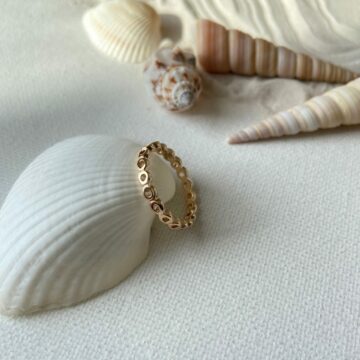 bague plaqué or ajourée rond