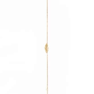 Bracelet plume plaqué or 18 carats