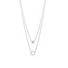 Collier double chaîne argent et zircons