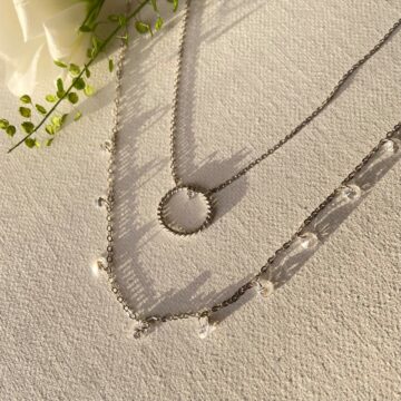 Collier en argent 925 pampilles zirconium