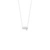 Collier argent femme zircon mobile