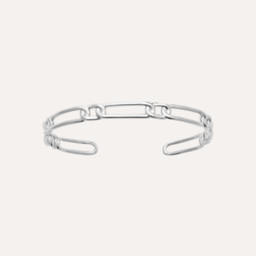 Bracelet jonc argent maille cheval