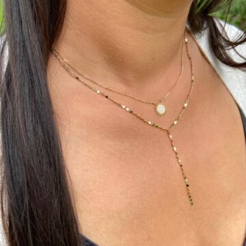 Collier soleil plaqué or