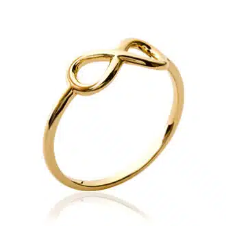 Bague plaqué or infini