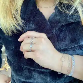 Bague argent fine